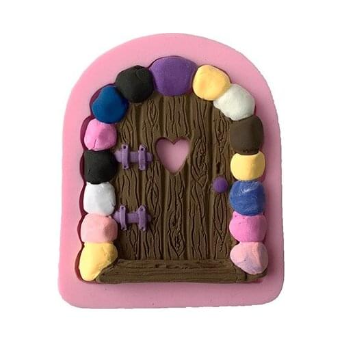 New DIY Stone Door Liquid Silicone Mold Sugar Cake Mold D104