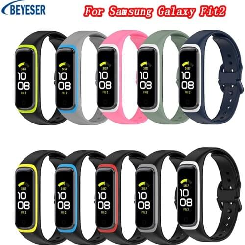 New Arrival Style Hot Sale Silicone Sports Wristband Available For Samsung Galaxy Fit2/R220 Fitness Bracelet Replacement Strap
