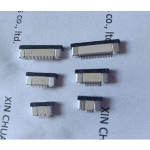 4P 6P 8P 10P 12P 14P 16P 18P 20P 24P 26P 30P 32P 40P 50P 60PIN 0.5mm FFC FPC flat cable connectors socket top or bottom contact
