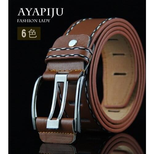 Men Women Punk Belt PU Leather Pin Buckle Brand Fashion Jeans Belts Individual Decorative Vintage Male Female Belt High Quality