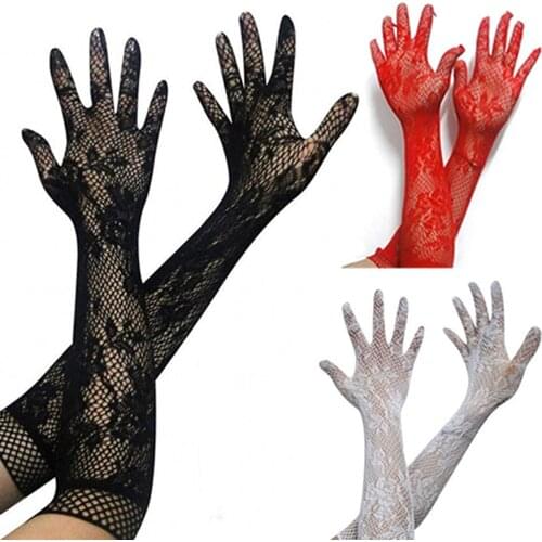 Sexy transparent lace elastic gloves bride Long-sleeve gloves mesh liturgy gloves sexy gloves lace