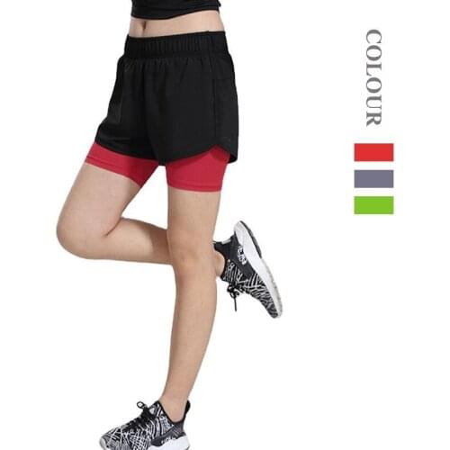 Sports Shorts 2 in 1 Women Stretch Tight Quick-Drying Fitness Shorts Marathon for Basketball Training Running Shorts Summer