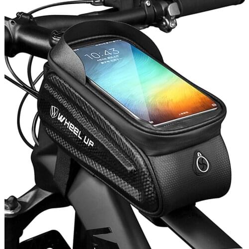 Reflective Bicycle Mobile Phone Bag Waterproof Bike Front Frame Bag Holder 7.0in Touch Screen Cycling Handlebar Phone Case Mount
