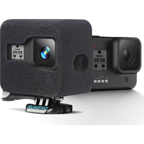 Wind slayer Foam Windproof Sponge WindSlayer Wind Noise Reduction Foam Windshield For Gopro Hero 6 5 7 8 Black