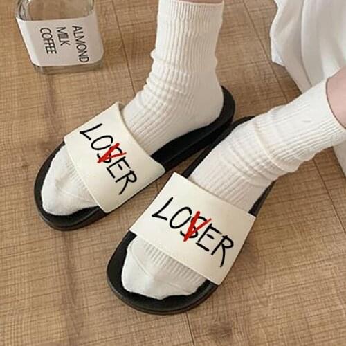 2021 Summer Fashion Harajuku Hipster Open Toe Slippers Printed Womens Non-slip Slides outdoor fashionable and comfortable slipp