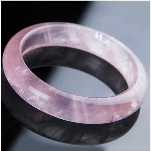 Fine jewelry Natural Rose Quartz Mozambique Crystal Woman Bangle AAA Inner Diameter free shipping with box