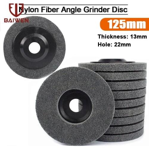 1/2/5/10Pcs 5inch Nylon Fiber Polishing Wheel Abrasive Disc 9P For Dremel Rotary Tools Dremel Accessories