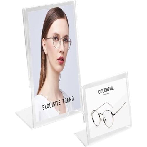 10 units Prexiglass Tabletop Side-loading Acrylic Picture Photo Frames Price Tag Display Desk Sign Countertop Card Label Holder