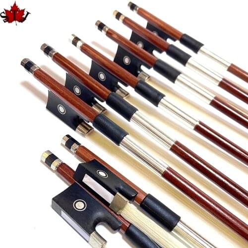 10pcs High Quality brazilwood 4/4 student violin bow,ebony frog