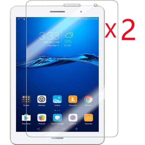 2Pcs Tablet Tempered Glass Screen Protector Cover for Huawei MediaPad T3 8.0 Inch Bubble Free HD Eye Protection Film