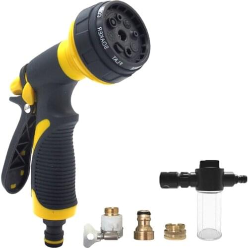 8 Mode Garden Water Gun Hose Nozzle Mutifunctional Household Car Wash Lawn Watering Irrigation Sprayer Nozzle Sprinkle Watergun