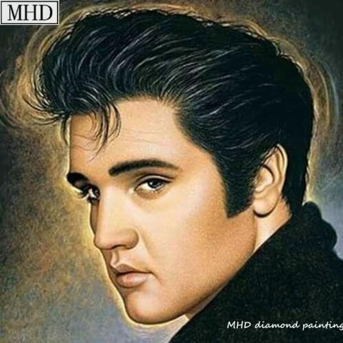 MHD 5D DIY Diamond Painting "Elvis Presley" Embroidery Full Square Diamond Cross Stitch Elvis Mosaic Decor Gift