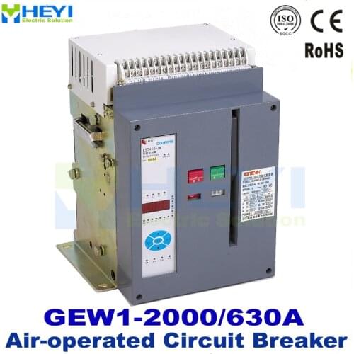 ACB GEW1-2000 630A 3P stationarymode (DW45) Air-operated Circuit Breaker AC 380V 50HZ