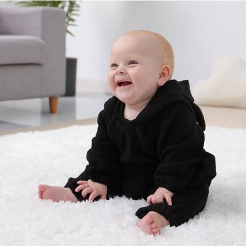 Baby Hooded Cartoon Black Bat Jumpsuit Cosplay Newborn Baby Boy Girl Halloween Costumes Outfits Jumpsuit Baby Kids Clothing