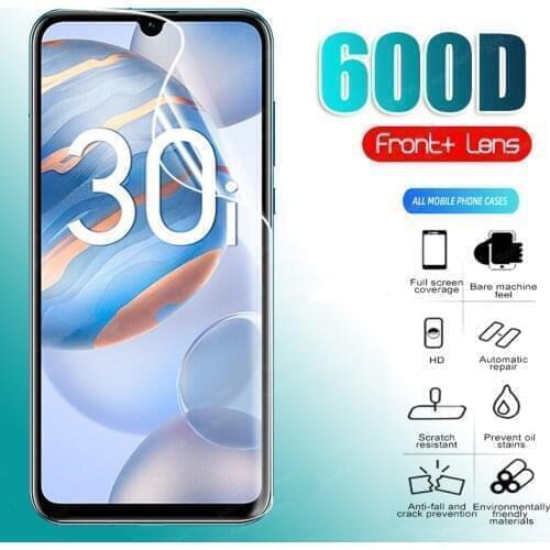 600D Hydrogel Film for huawei Honor 30i Russia Screen Protector Film For Honr Honer 30i 30 i Protective Film Not Glass