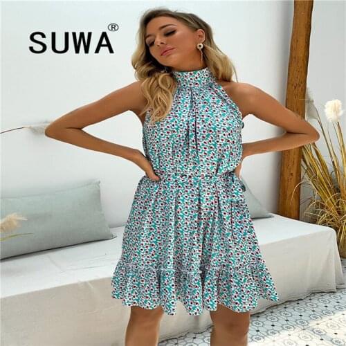 Classic Fashion Printed Women Dresses Summer 2021 Hot Recommend Korean Style Elegant Vintage Casual Boho A-Line Dress