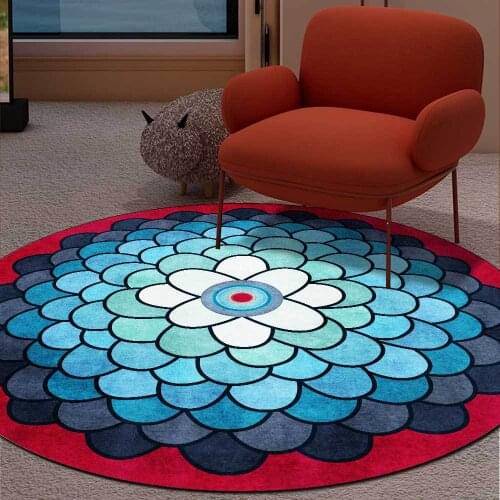 Round Carpet Nordic Bohemian Family Decoration Large Carpets For Living Room Bedroom Mandala Mat Floor Rugs Area Anti-slip Home