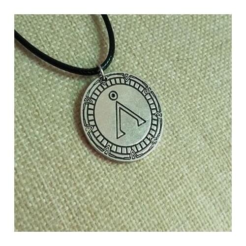 Lanseis10pcs argentium pendant set with one clear cubic zirconia. Stargate Earth. Pewter c Wisdom Wolf Necklace Pendant