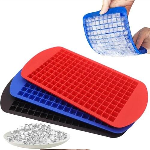 Ice Cube Tray 160 Grids Food Grade Silicone Fruit Ice Cube Maker DIY Creative Small Ice Cube Mold Square Shape Kitchen Accessory