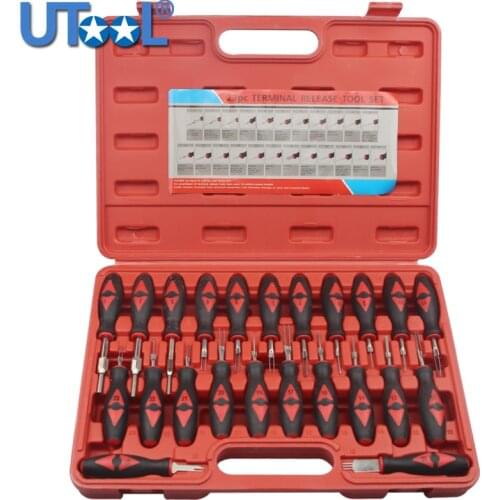 23PCS Universal Terminal Release Tools Set Harness Connector Remover Tool Package Hand Tool Kit with Plastic Toolbox Storage