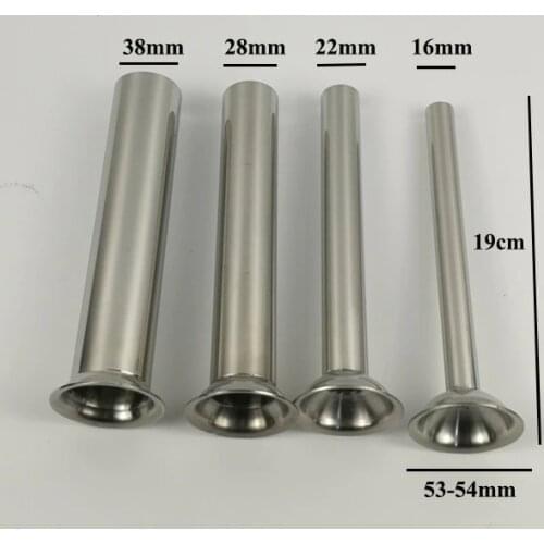 Free shipping 4pcs set Stainless Steel Sausage Stuffing Tube for 7LBS 11LBS 15, 20, 25, and 30 lb Sausage Stuffer
