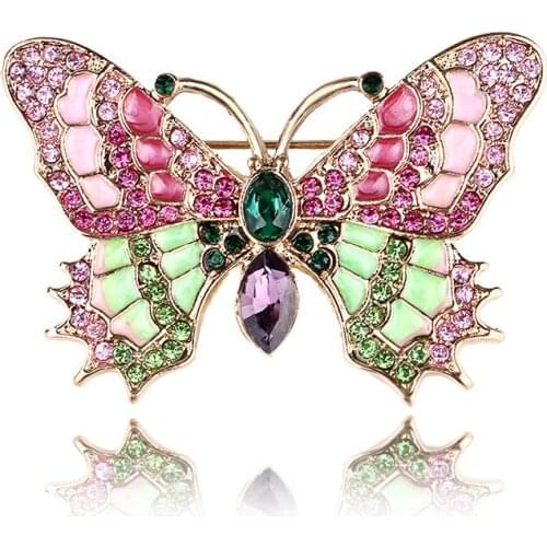 New Fashion and Antique Vintage Drip Enamel Insect Butterfly Golden Cicada Coat Buckle Pin Brooch Party Gift