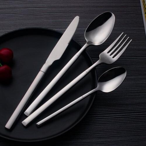 Steak Knife Fork Spoon 304 Stainless Steel Thicken Tableware Korean Western Style Luxury Dinnerware High Quality Kitchen Tools