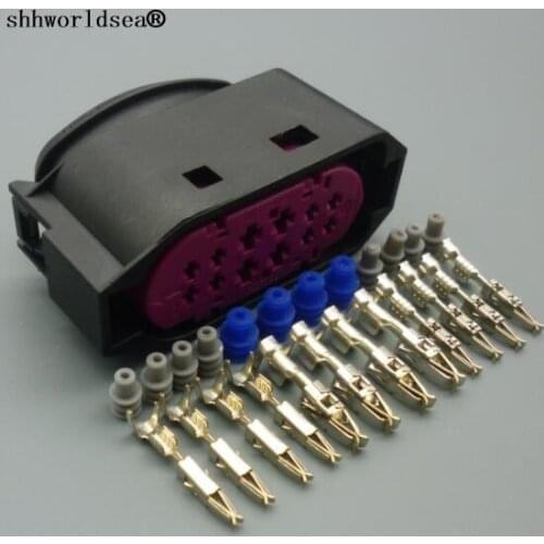 Shhworldsea original 12 pin car lane support LCA plug connector auto headlamp plug 1J0941165 1J0 941 165 for VW Audi Volvo