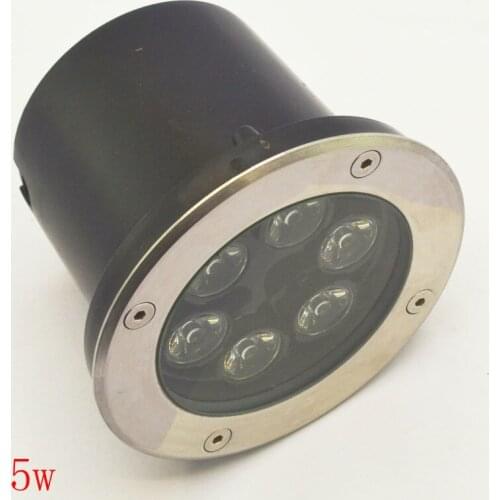 Ip68 Ac85~265v 12v 24v 5w Underground Led Lamp Deck Light Led Inground Light Warm White/white/red/gree/blue/rgb