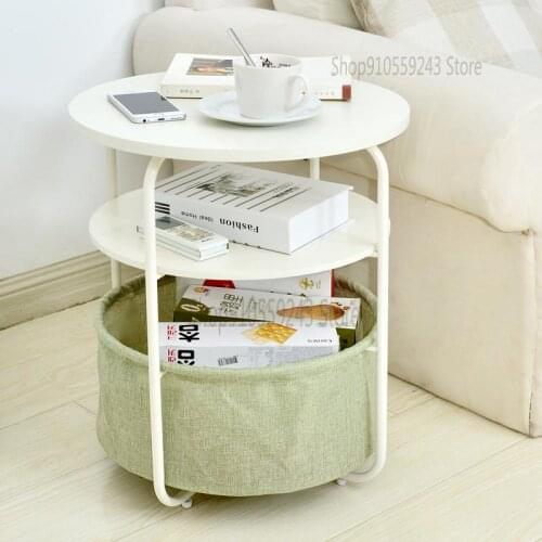 Sofa Side Table, Side Cabinet, Small Coffee Table, Simple Living Room Telephone, Side Table Corner, Small Apartment Nordic Round