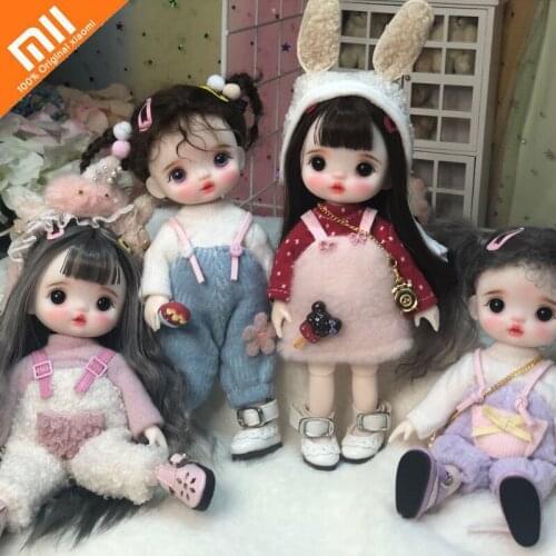 Xiaomi 16cm BJD Doll Movable Joints Dolls Makeup Casual Wear Clothes with Shoes Doll Accessories Toy for Girls Gift DIY Dolls
