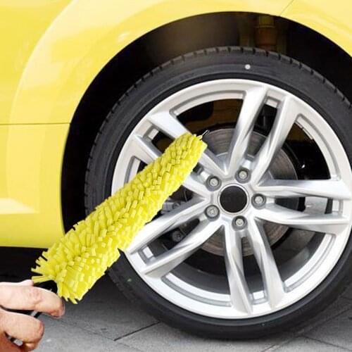 Car Wheel Brush Plastic Handle Vehicle Cleaning Brush Wheel Rims Auto Tire Washing Brush Auto Scrub Brush Car Wash Sponges Tools