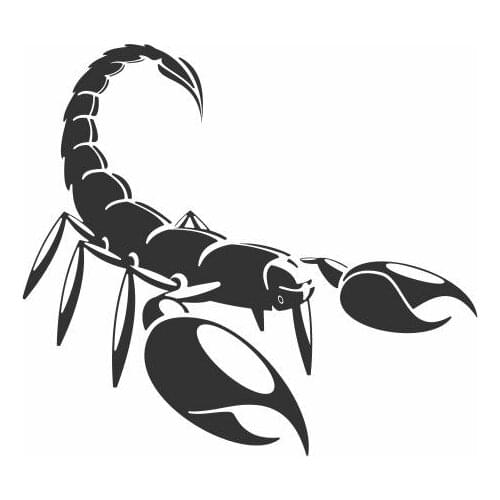 Scorpio With Sharp Two Claws And Sharp Mouth Car Decals For Car Trunk Lip Art Vinyl Mural FA699