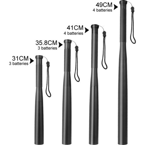 Baseball Bat LED Flashlight Waterproof Super Bright Baton Aluminium Alloy Torch For Emergency And Self Defense