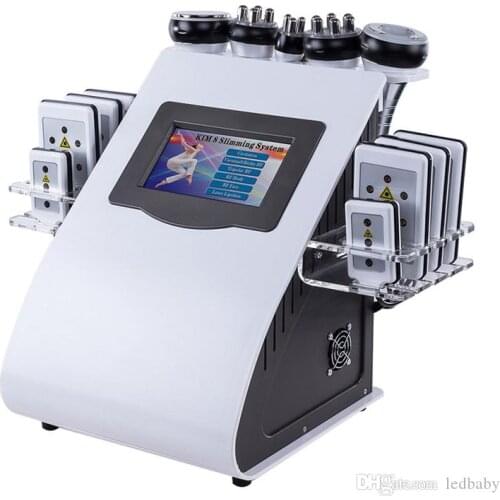 Stock in US New Promotion 6 In 1 Ultrasonic Cavitation Vacuum Radio Frequency Lipo Laser Slimming Machine for Spa Stock in US
