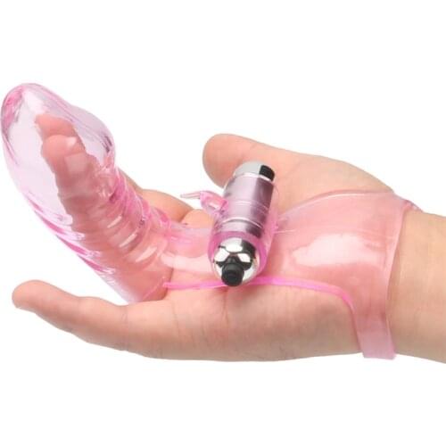 Finger Sleeve Vibrator G Spot Massage Clit Stimulate Sex Toys For Women Lesbian Orgasm Adult Products Female Masturbator ST612