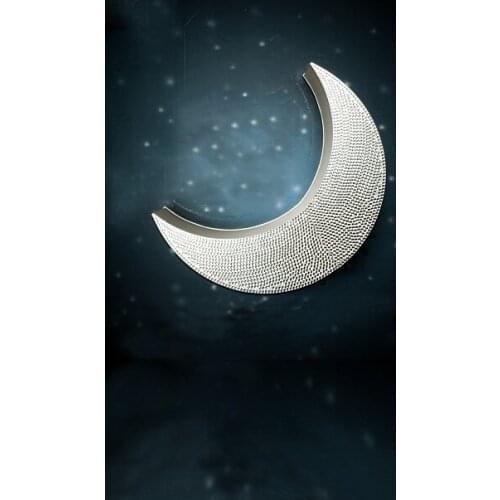 VinylBDS New Arrival Background Fundo Curved Moon Stars 300Cm*200Cm(About 10Ft*6.5Ft) Width Backgrounds Lk 3811