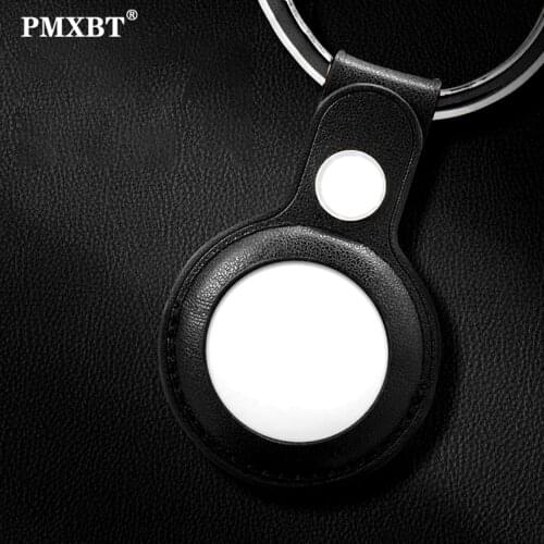 Locator PU Leather Protective Case Keychain Skin Cover For Apple Airtags Anti-Lost Device Bluetooth Wireless Tracker Protector