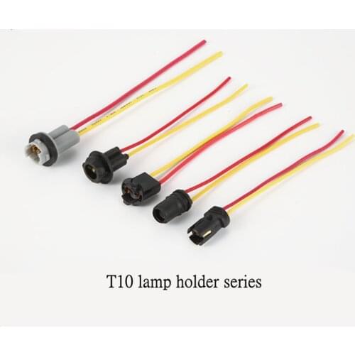 1pcs T10 Automobile Lamp Socket Soft Bulb Holder Adapters Cable LED Bulb Connector Socket Wedge Base Light Bulb Plug