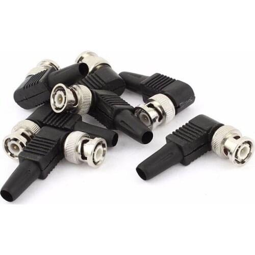 100PCS Male BNC Plastic RG58 RG59 Cable Connector Coax Adapter connector For CCTV Camera Sysetem (BNC-113)