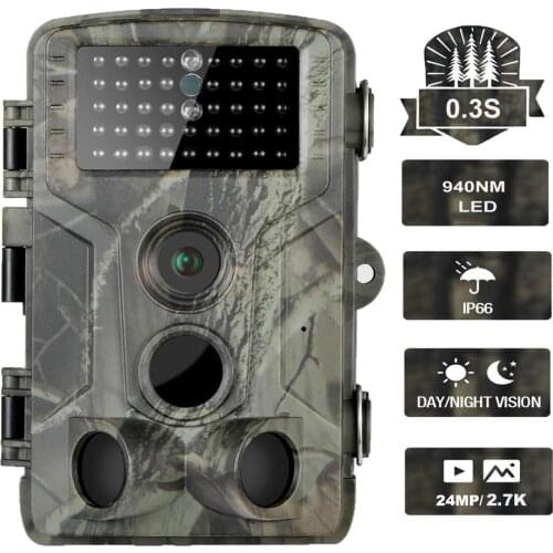 2.7K 24MP Wireless Trail Camera Hunting Cameras HC802A Wildlife Surveillance Night Vision Tracking Photo Trap Cams
