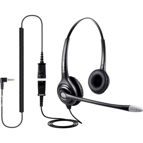 2 pcs extra ear pad phone headset QD headset with single 3.5mm plug for laptop,Smartphone,computer ,PC