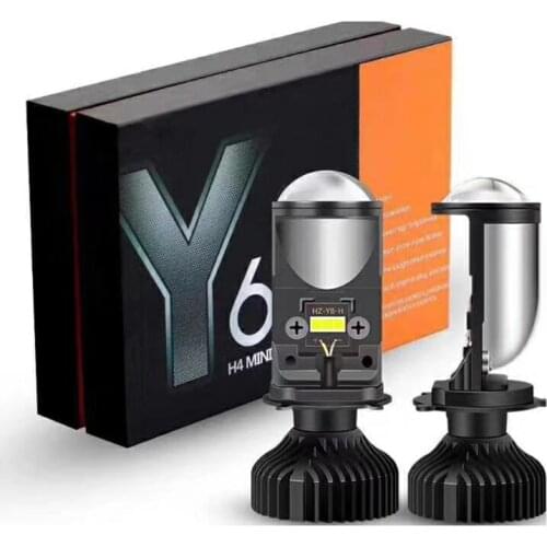 2 Pieces H4 Motorcycle LED Headlight Bulbs High-definition Focus Lens Replacement High-brightness Lamp DC 12-36V