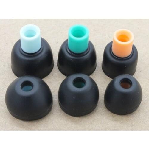 3 Colors 3 Pairs (S/M/L) Silicone Eartips In-ear Silicone Eartips For HiFi In-ear Earphones