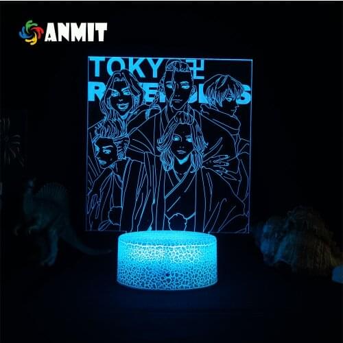 Manga 3d Light Tokyo Revengers Mikey and Draken Led Lamp for Child Bedroom Decor Night Light Birthday Gift Room Table Anime Lamp