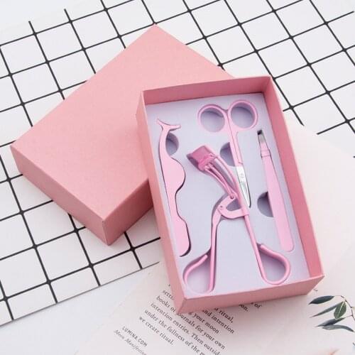 4Pcs/Lot Makeup Tools Eyebrow Tweezer Professional Eyelash Extension Tweezers Precision Eyebrow Clip Trimmer Set