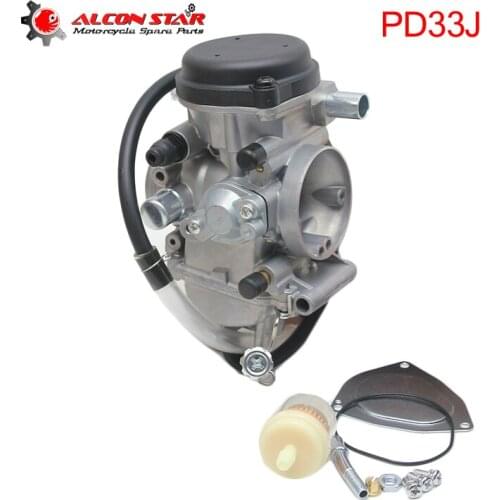 Alconstar- 33mm PD33J 4 Stroke Motorcycle Carburetor Carb for Yamaha Big Bear ATV YFM350 YFM400 2x4 4x4 2000-2010 09 Racing