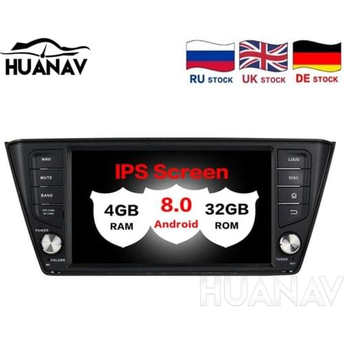 HUANVA Android 8.0 Car DVD Player GPS navigation For Skoda Fabia nj3 2015 2016 2017 2018 multimedia player tape recorder stereo