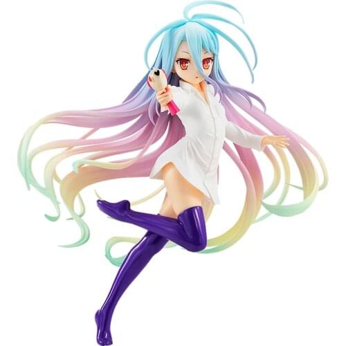 No Game No Life White Sniper Anime Figure Desktop Ornaments Collectible Model Toys Pvc Model Cartoon Toys Anime Toy Gift