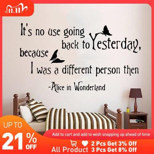 Free shipping alice in wonderland Waterproof Wall Stickers Home Decor Removable Wall Sticker Art Decals stickers muraux